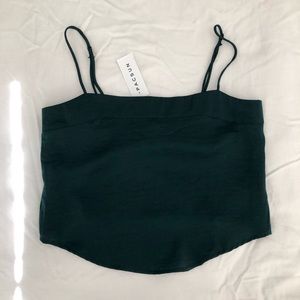 Kendall and Kylie Green Satin Tank NWT